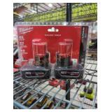 2 Milwaukee M12 3 ah batteries