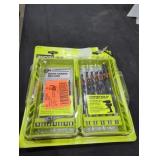 Ryobi 25 PC hex shank black oxide drill bit set