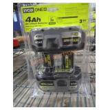 2 Ryobi 18v 4 ah batteries