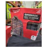 Milwaukee medium gray plaid flannel shirt