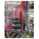 Milwaukee M12 2.5 ah battery