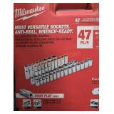 Milwaukee 1/2" and SAE ratchet and socket set