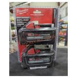 2 Milwaukee M18 high output xc 6 ah batteries