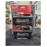 2 Milwaukee M18 high output xc 6 ah battery