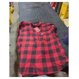 Milwaukee XL red plaid long sleeve shirt