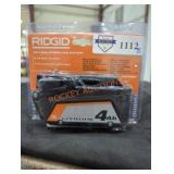 Ridgid 18v 4 ah lithium ion battery