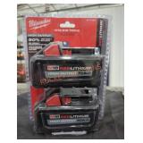 2 Milwaukee M18 high output xc 6 ah batteries
