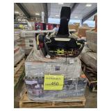 Hampton Bay Firepits, Husky Shelving, Ryobi