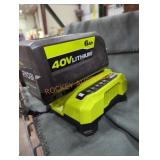 Ryobi 40v 6 ah battery and charger