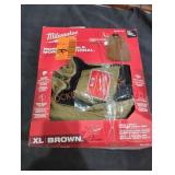Milwaukee heavy duty sherpa-lined vest light brown