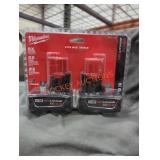 2 Milwaukee M12 xc 3 ah batteries