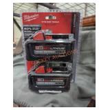2 Milwaukee M18 xc 6 ah batteries