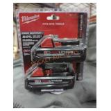 2 Milwaukee M18 cp 3 ah batteries