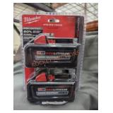 2 Milwaukee M18 high output xc 6 ah batteries