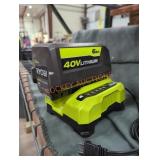 Ryobi 40v 6 ah battery and charger