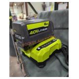 Ryobi 40v 6 ah battery and charger
