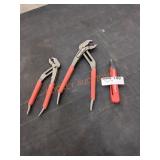 Milwaukee 2 Pair Pliers and Voltage Detector