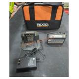 Ridgid 18V 2Ah Battery + Charger
