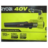 Ryobi 40v cordless jet fan blower