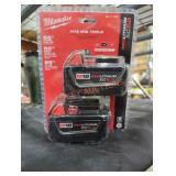 2 Milwaukee M18 xc 5 ah batteries