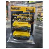 2 DeWalt 20v power stack batteries