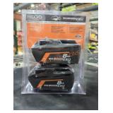 2 Ridgid 18v 8 ah lithium ion battery