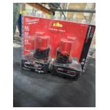 2 Milwaukee M12 xc 3 ah batteries