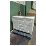 4ft White Vanity