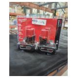 2 Milwaukee M12 xc 3 ah batteries