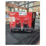 2 Milwaukee M12 xc 6 ah batteries
