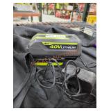 Ryobi 40v 4 ah battery and charger