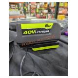 Ryobi 40v 6 ah battery and charger