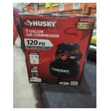 Husky 3 gallon air compressor 120 psi