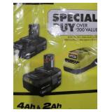 Ryobi 4ah & 2ah 18V Battery Kit