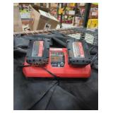Milwaukee M18 dual charger and 2 ah batteries