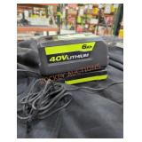 Ryobi 40v 6 ah battery and charger