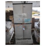Cabinet, Shelving, Planters & Porcelain Tile Lot Cabinet, Shelving, Planters & Porcelain Tile Lot