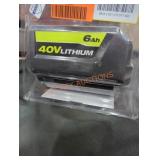 Ryobi 40v 6 ah battery