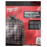 Milwaukee Gridiron Flannel Large, Gray Plaid Milwaukee Gridiron Flannel Large, Gray Plaid