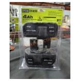 2 Ryobi 18v 4 ah batteries 2 Ryobi 18v 4 ah batteries