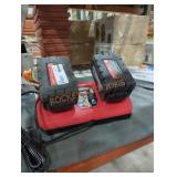 Milwaukee M18 dual charger and 2 8 ah batteries