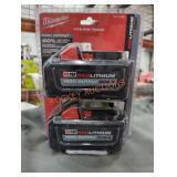 2 Milwaukee M18 high output 6 ah batteries 2 Milwaukee M18 high output 6 ah batteries