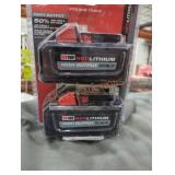 2 Milwaukee M18 high output 6 ah batteries 2 Milwaukee M18 high output 6 ah batteries