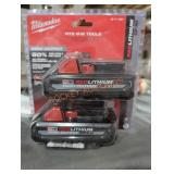 2 Milwaukee M18 high output cp 3 ah batteries
