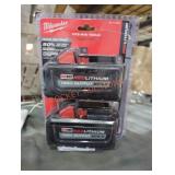 2 Milwaukee M18 high output xc 6 ah batteries