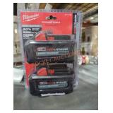 2 Milwaukee M18 high output xc 6 ah batteries