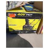 Ryobi 18" 40V Snow Blower