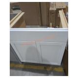 30"W x 25"D x 34"H Cabinet Base DAMAGED.