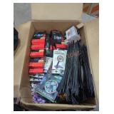 Box lot of electronic accessories and bags Box lot of electronic accessories and bags