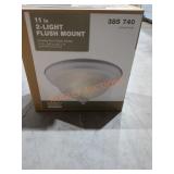 11" 2 Light Flush Mount Light